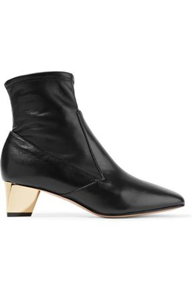 Shop Nicholas Kirkwood Woman Leather Ankle Boots Black