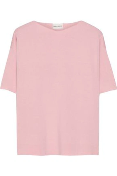 Shop Mansur Gavriel Woman Wool Top Baby Pink