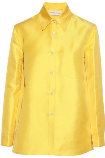 Shop Mansur Gavriel Woman Silk-shantung Shirt Yellow