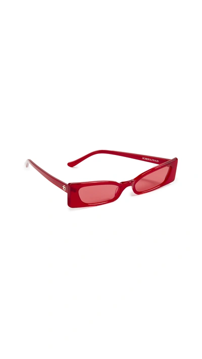 Shop Roberi & Fraud Geraldine Sunglasses In Red