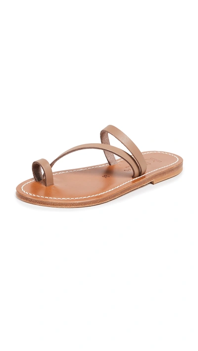 Shop Kjacques Actium Toe Ring Sandals In Pul Taupe