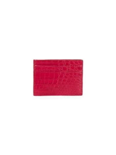 Shop Santiago Gonzalez Men's Crocodile Card Case In Red