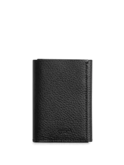 Shop Shinola Tri-fold Leather Wallet In Black