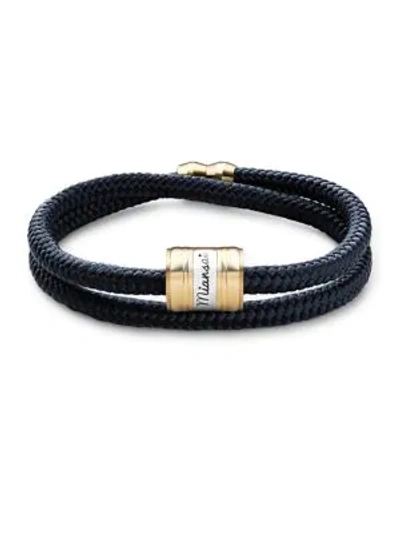 Shop Miansai Men's Casing Brass Rope Bracelet In Navy