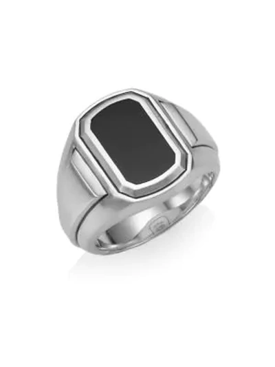 Shop David Yurman Deco Sterling Silver & Black Onyx Signet Ring