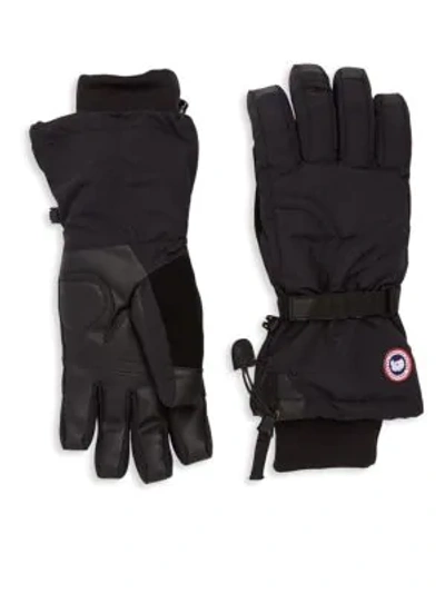 Shop Canada Goose Men's Waterproof Down Insulated Gloves In Black