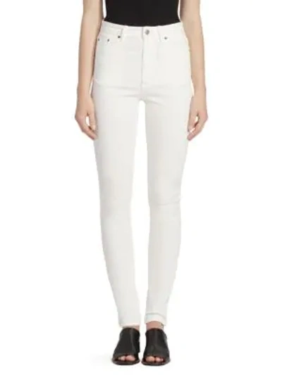 Shop Acne Studios Five-pocket Skinny Jeans In White