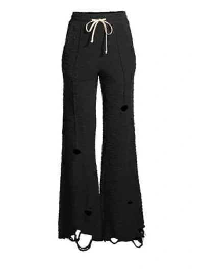 Shop Twenty Tees Raines Wide Leg Slashed Pants In Jet Black