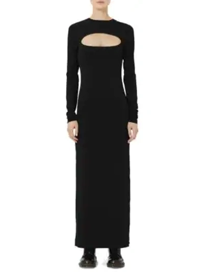 Shop Marc Jacobs Redux Grunge Crepe Jersey Cutout Maxi Dress In Black