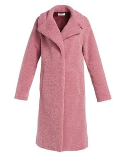Shop A.l.c Harlan Faux Fur Fuzzy Coat In Mauve