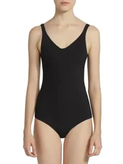 Shop Acne Studios Ekkimi One-piece Swimsuit In Black