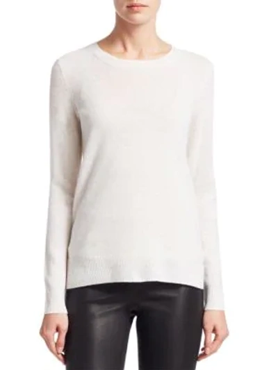 Shop Saks Fifth Avenue Collection Featherweight Cashmere Sweater In Snow