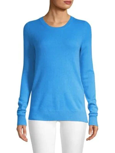 Shop Saks Fifth Avenue Collection Featherweight Cashmere Sweater In Sailor Blue
