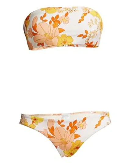 Shop Zimmermann Two-piece Primrose Bikini Set In Marigold