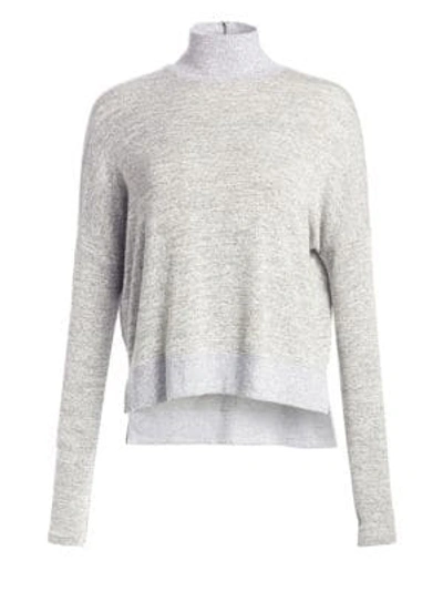 Shop Rag & Bone Bowery Heathered Turtleneck Sweater In Light Heather Grey