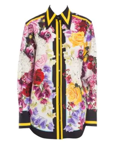 Shop Dolce & Gabbana Floral Poplin Button-down Shirt