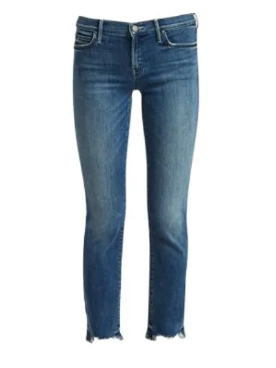 Shop Mother The Rascal High-rise Ankle Straight-leg Chewed Hem Jeans In Just Like We Used To Know