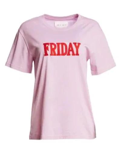 Shop Alberta Ferretti Days Of The Week Friday T-shirt In Pink