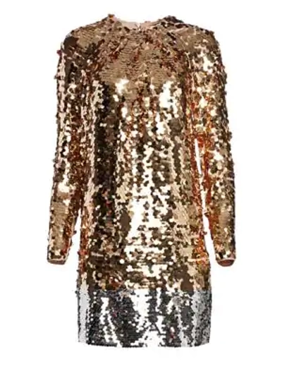 Shop N°21 Women's Long Sleeve Sequin Mini Dress In Neutral