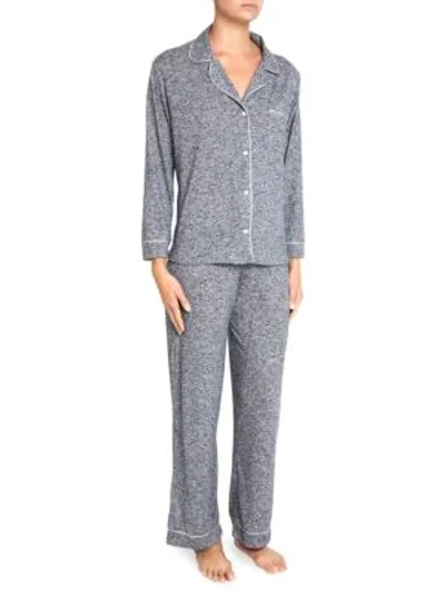 Shop Eberjey Bobby Jersey Pajama Set In Heather Grey