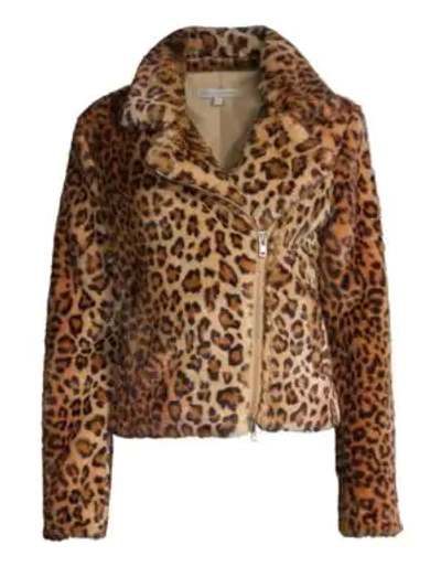 Shop Rebecca Minkoff Hudson Leopard Faux Calf Hair Jacket In Leopard Multi