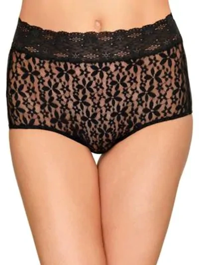 Shop Wacoal Women's Halo Lace High-rise Brief In Black