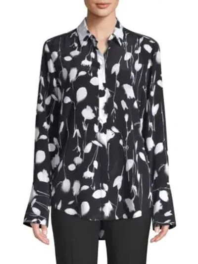 Shop Equipment Eleonore Floral Shirt In True Black