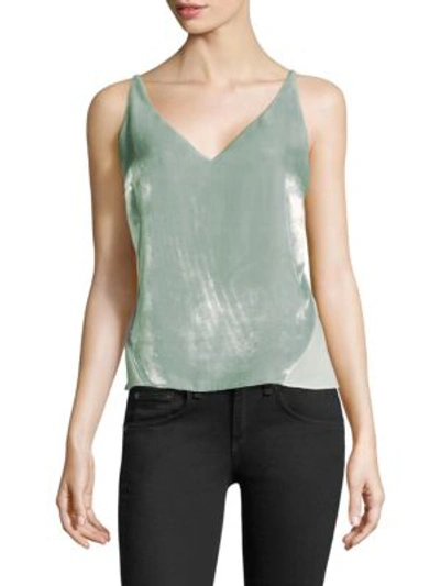 Shop J Brand Lucy Velvet Camisole In Silver Spoon