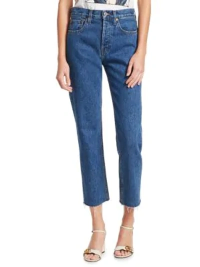 Shop Re/done Women's Rigid High-rise Stovepipe Jeans In Medium 56