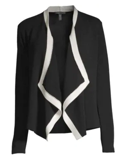 Shop Eileen Fisher Angled Front Jacket In Black