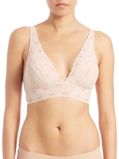 Shop Wacoal Halo Lace Soft-cup Bra In Sand