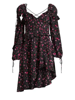 for love and lemons rosie ruffled mini dress