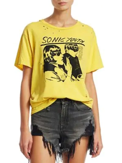 Shop R13 Sonic Youth T-shirt In Yellow