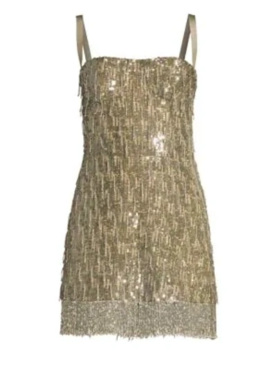 Shop Alexis Izabell Sequined Mini Dress In Crystal Haze