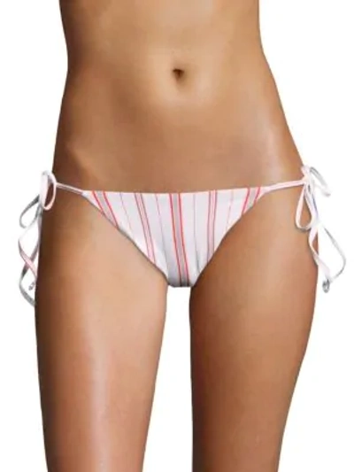 Shop Eberjey Patio Stripes Sadie Bikini Bottom In Fiesta