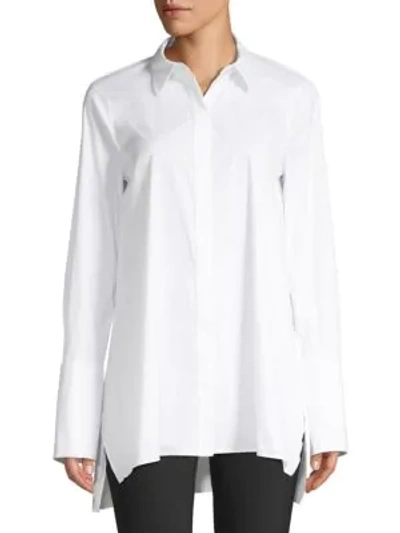 Shop Lafayette 148 Porto Longline Blouse In White