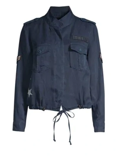 Shop Rails Grant Army Patch Jacket In Indigo