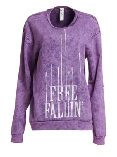 Shop Alchemist Perfect Free Fallin' Cotton Pullover In Acid Purple