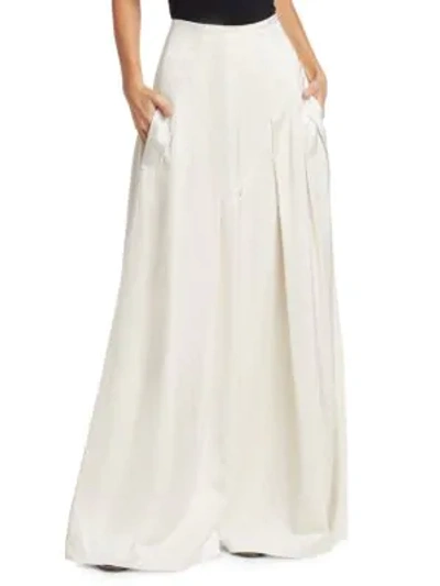Shop Brunello Cucinelli Wide-leg Skirt-pants In White
