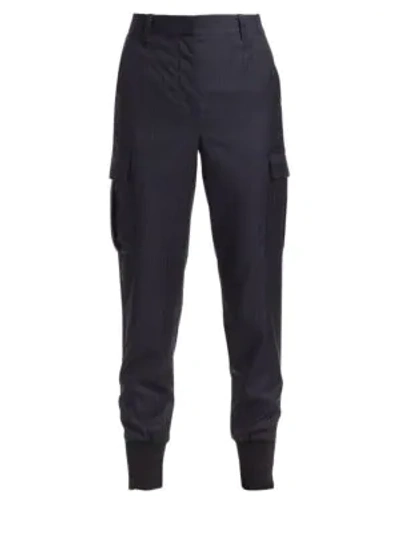 Shop 3.1 Phillip Lim / フィリップ リム Pinstripe Cargo Joggers In Navy Indigo