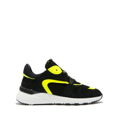 Shop Casadei Trouserher Fluo In Yellow Fluo And Black