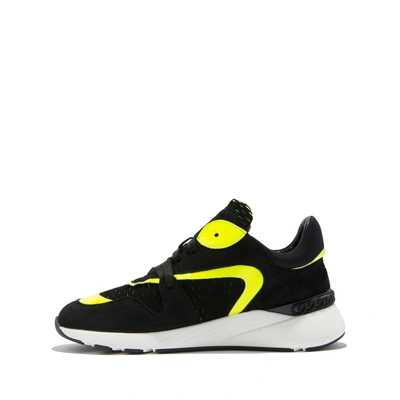 Shop Casadei Trouserher Fluo In Yellow Fluo And Black