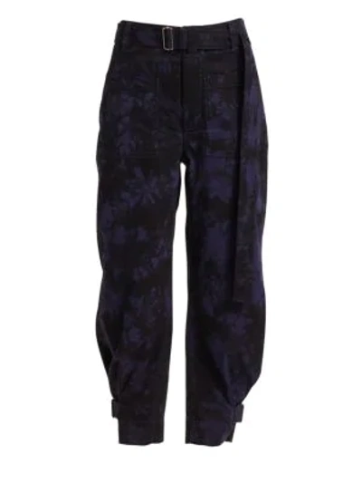 Shop Proenza Schouler Belted Slouchy Cotton Pants In Ink Black