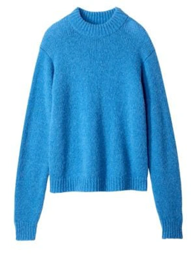 Shop Tibi Cozette Alpaca Sweater In Sky Blue