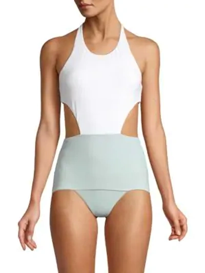 Shop Koré Minerva One-piece Swimsuit In Sea Salt