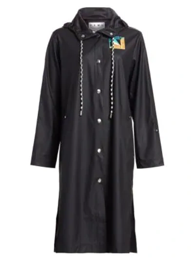 Shop Proenza Schouler Hooded Raincoat In Black