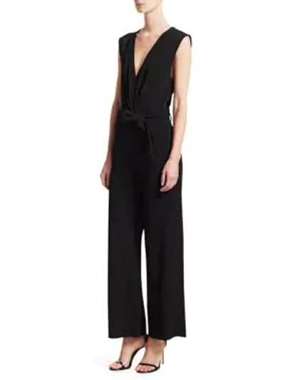 Shop Iro Crew Sleeveless V-neck Jumpsuit In Black