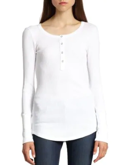 Shop Splendid Thermal Henley Top In White