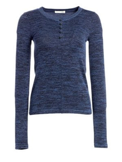 Shop Rag & Bone Bowery Stretch Button-front Sweater In Moon