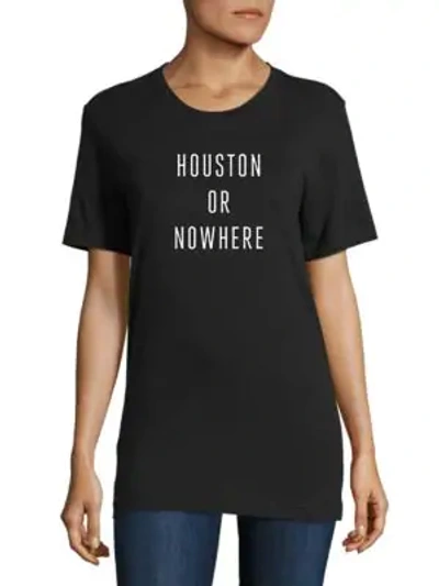 Shop Knowlita Houston Or Nowhere Cotton Graphic Tee In Black White